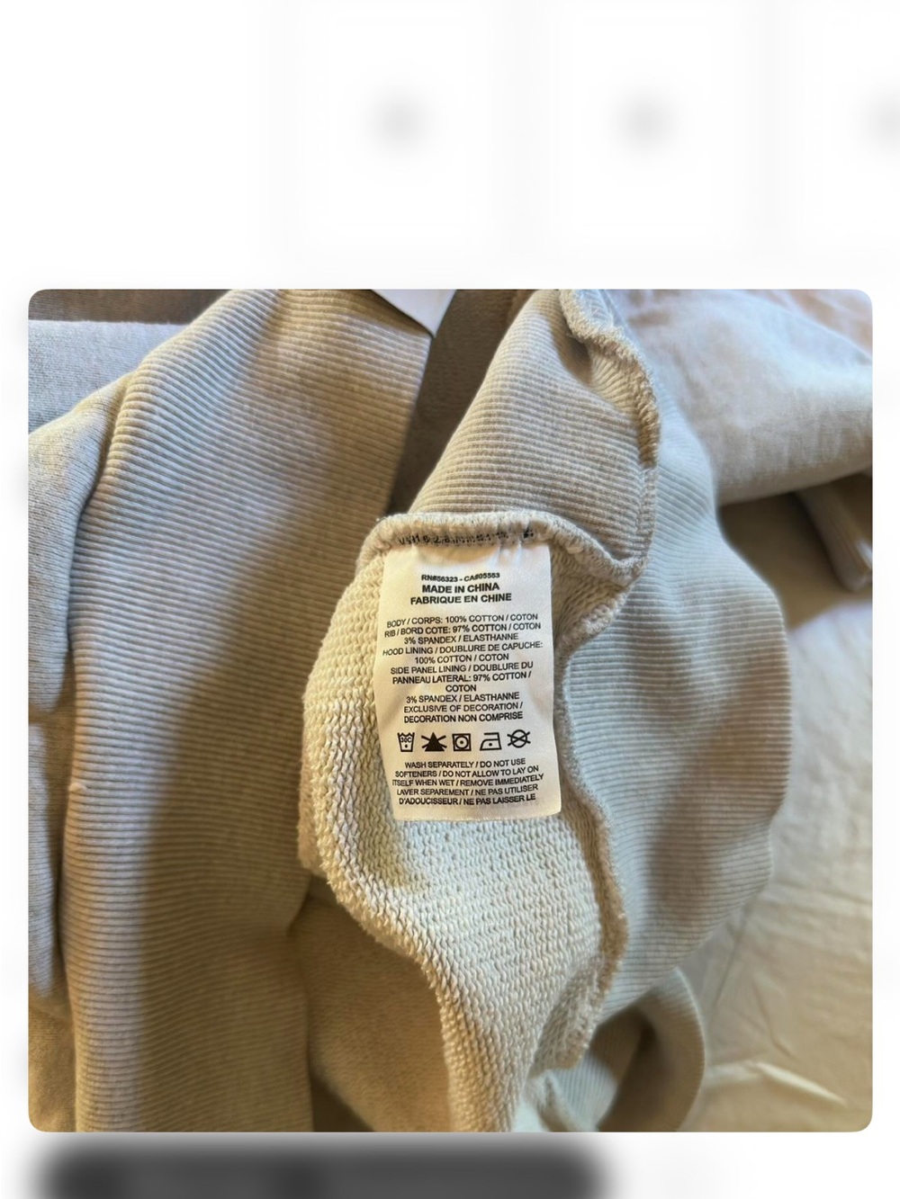 Nike Air Jordan Heavyweight Fleece Pullover Hoodie Cream Oatmeal Size Small - Picture 7 of 8